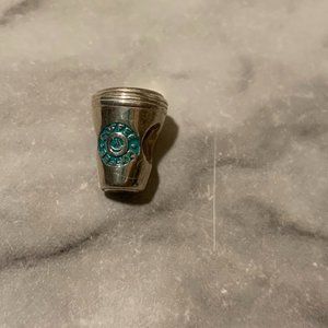 Sterling Silver Coffee Cup Charm - Fits PANDORA